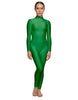 Solid Lycra LS Tneck Open Back Unitard