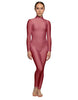 Solid Lycra LS Tneck Open Back Unitard