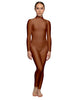 Solid Lycra LS Tneck Open Back Unitard