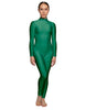 Solid Lycra LS Tneck Open Back Unitard