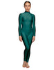 Solid Lycra LS Tneck Open Back Unitard