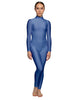 Solid Lycra LS Tneck Open Back Unitard