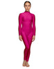 Solid Lycra LS Tneck Open Back Unitard