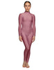 Solid Lycra LS Tneck Open Back Unitard