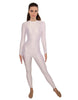 Solid Lycra LS Open Back Unitard