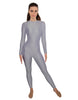 Solid Lycra LS Open Back Unitard