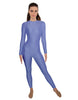 Solid Lycra LS Open Back Unitard