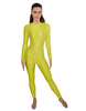 Solid Lycra LS Open Back Unitard
