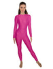 Solid Lycra LS Open Back Unitard