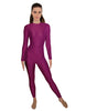 Solid Lycra LS Open Back Unitard