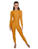 Solid Lycra LS Open Back Unitard