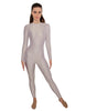 Solid Lycra LS Open Back Unitard