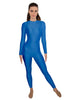 Solid Lycra LS Open Back Unitard