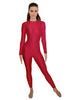 Solid Lycra LS Open Back Unitard
