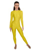 Solid Lycra LS Open Back Unitard