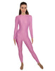 Solid Lycra LS Open Back Unitard
