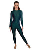 Solid Lycra LS Open Back Unitard
