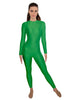 Solid Lycra LS Open Back Unitard
