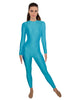 Solid Lycra LS Open Back Unitard