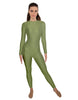 Solid Lycra LS Open Back Unitard