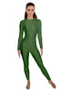 Solid Lycra LS Open Back Unitard