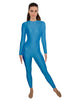 Solid Lycra LS Open Back Unitard