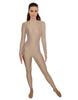 Solid Lycra LS Open Back Unitard