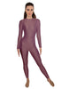 Solid Lycra LS Open Back Unitard