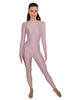 Solid Lycra LS Open Back Unitard