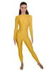 Solid Lycra LS Open Back Unitard