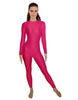Solid Lycra LS Open Back Unitard