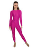 Solid Lycra LS Open Back Unitard