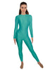 Solid Lycra LS Open Back Unitard