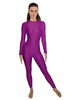 Solid Lycra LS Open Back Unitard