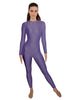Solid Lycra LS Open Back Unitard