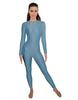 Solid Lycra LS Open Back Unitard