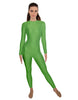Solid Lycra LS Open Back Unitard