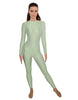 Solid Lycra LS Open Back Unitard