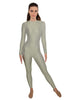 Solid Lycra LS Open Back Unitard