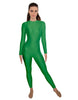 Solid Lycra LS Open Back Unitard