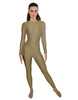 Solid Lycra LS Open Back Unitard