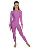 Solid Lycra LS Open Back Unitard