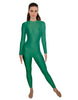 Solid Lycra LS Open Back Unitard