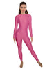 Solid Lycra LS Open Back Unitard