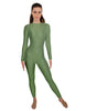 Solid Lycra LS Open Back Unitard