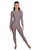 Solid Lycra LS Open Back Unitard