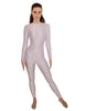 Solid Lycra LS Open Back Unitard