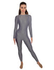 Solid Lycra LS Open Back Unitard