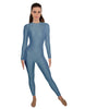 Solid Lycra LS Open Back Unitard