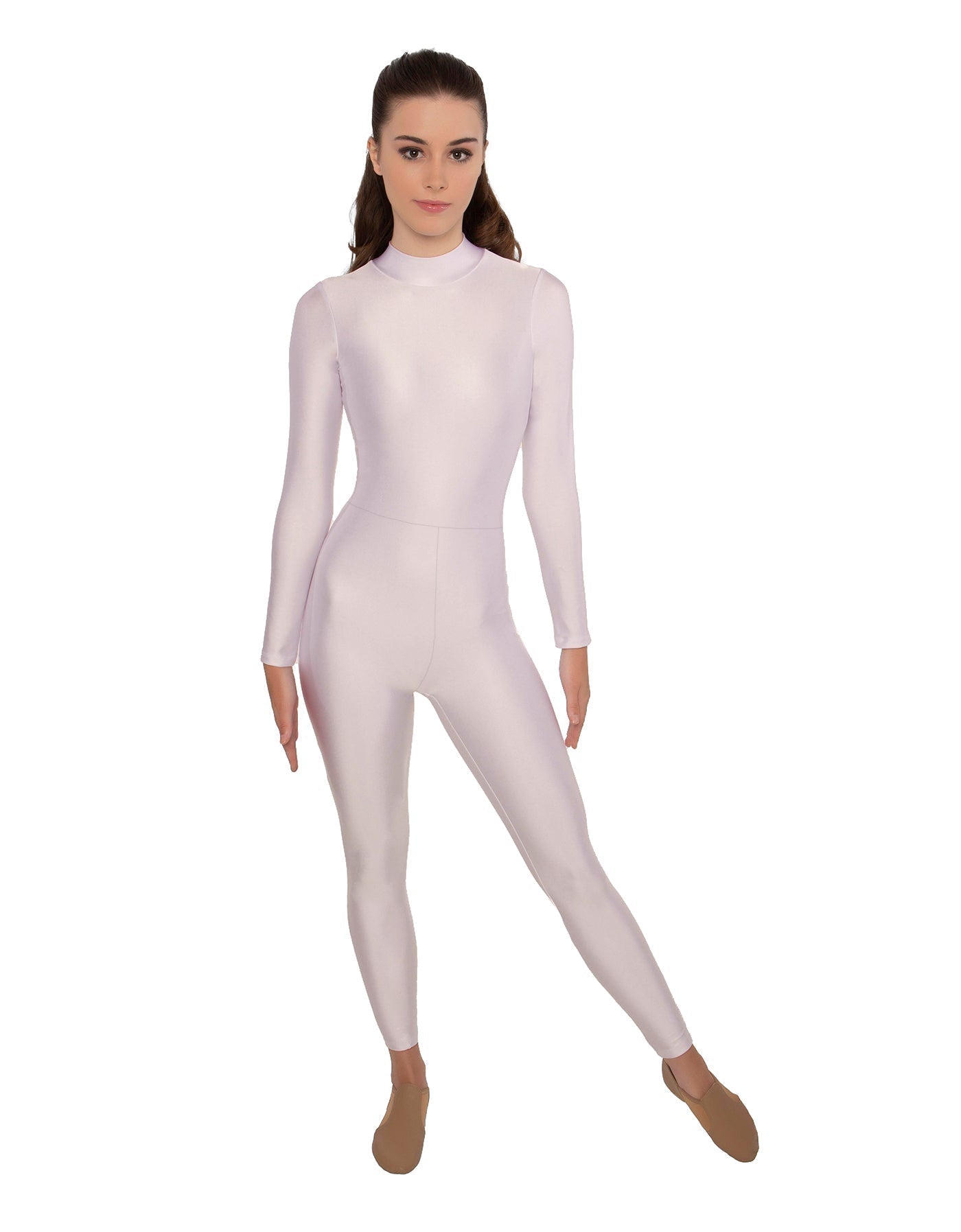 Solid Lycra LS Keyhole Back Unitard